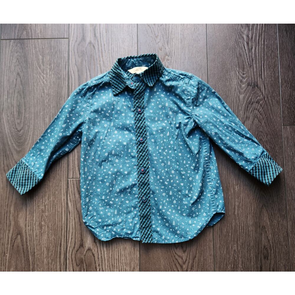 Matilda Jane Jack Frost Christmas Button Up, 2t